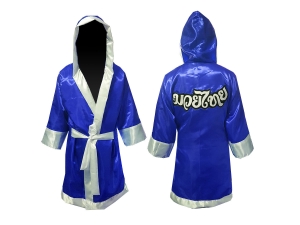 Kanong Custom Boxing Fight Robe : Blue-White